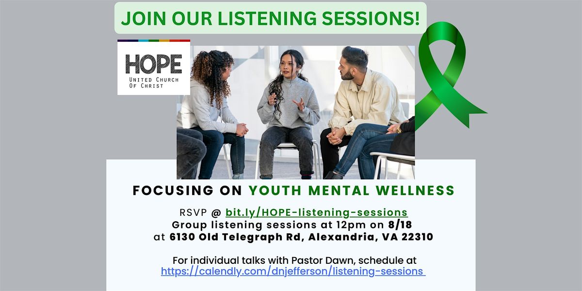 Youth Mental Health Listening Sessions