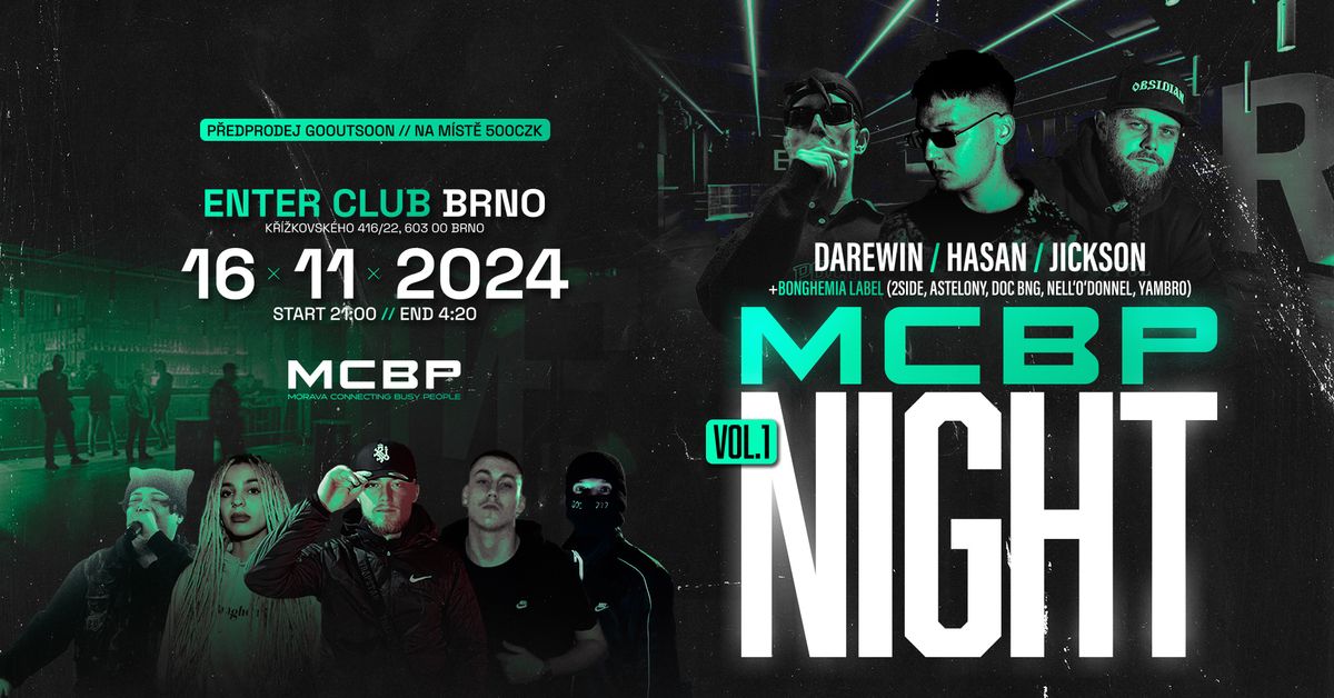 MCBP NIGHT VOL. 1 FEAT. DAREWIN , JICKSON, HASAN, BONGHEMIA LABEL