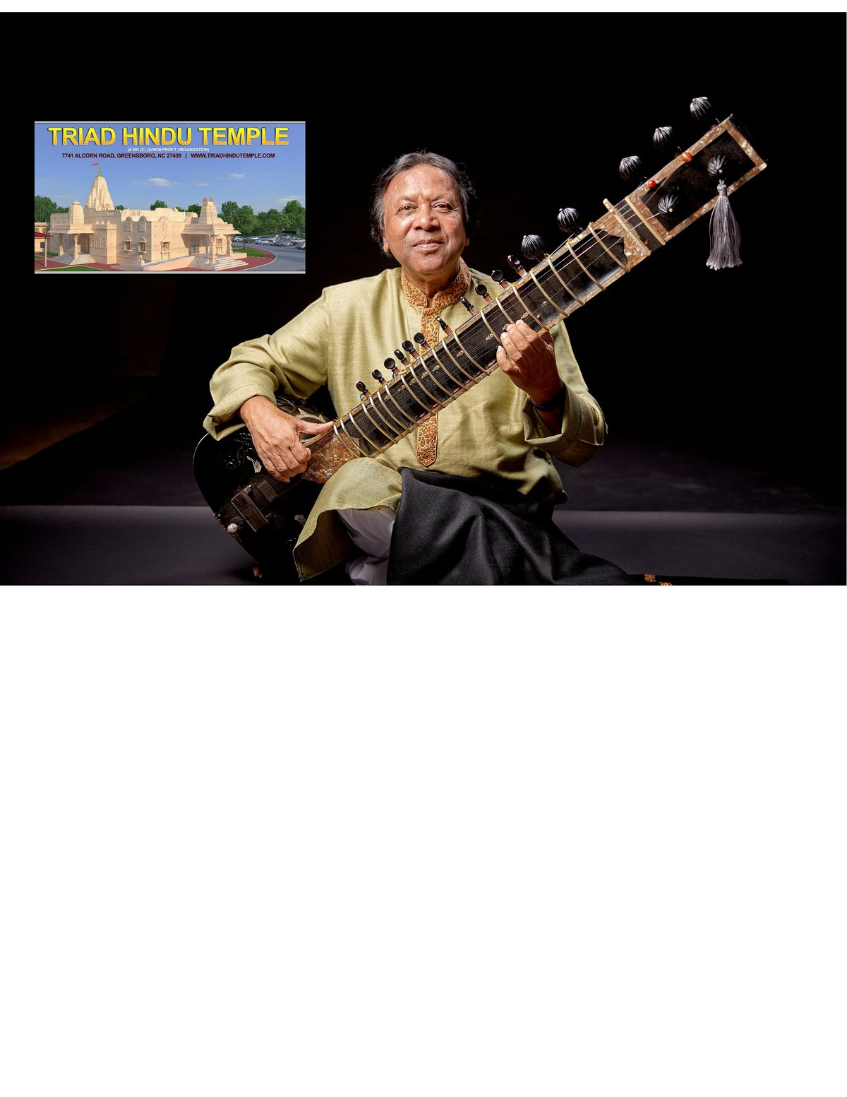 Triad Hindu Temple's Fundraising  Concert by Sitar Legend Padmashree Ustad Shahid Parvez