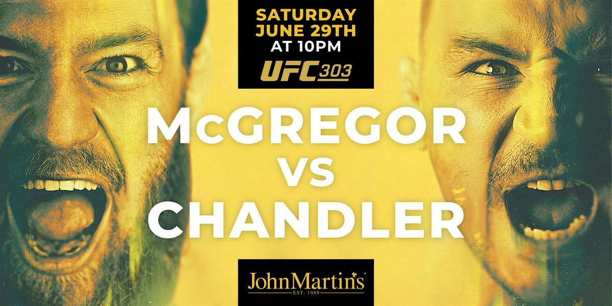 Mcgregor vs Chandler Watch Party At JohnMartin's