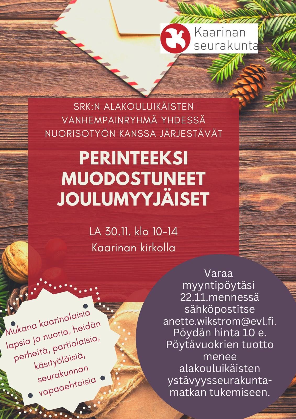 Perinteeksi muodostuneet joulumyyj\u00e4iset