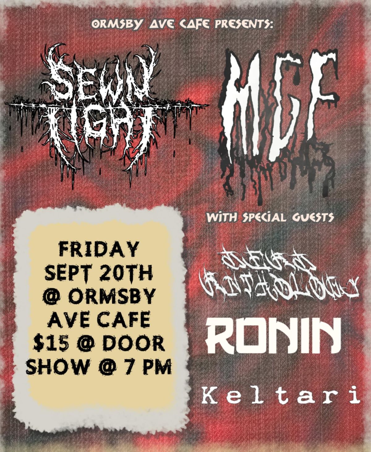 Live Music: Sewn Tight, Microgutteral Fluctuation & More!