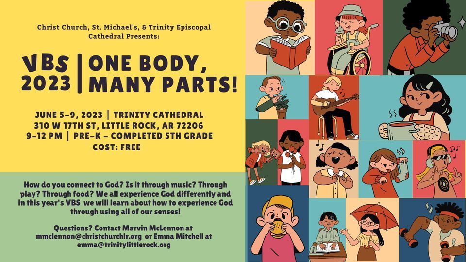 Vacation Bible School 2023: One Body, Many Parts!