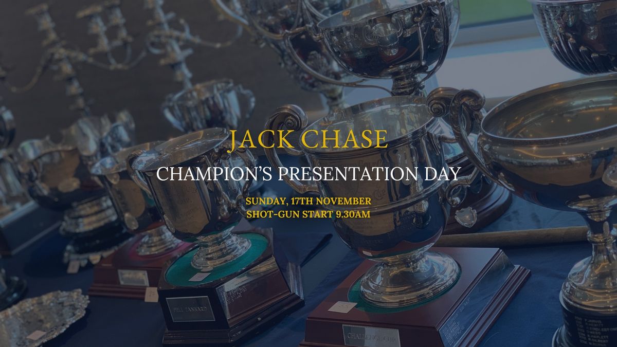 Jack Chase Champion's Presentation Day