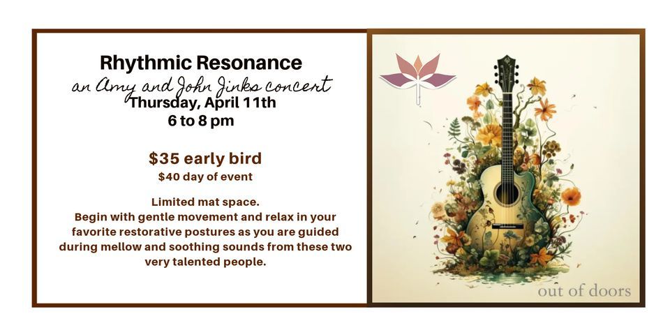 CANCELLED Rhythmic Resonance concert with Amy and John Jinks