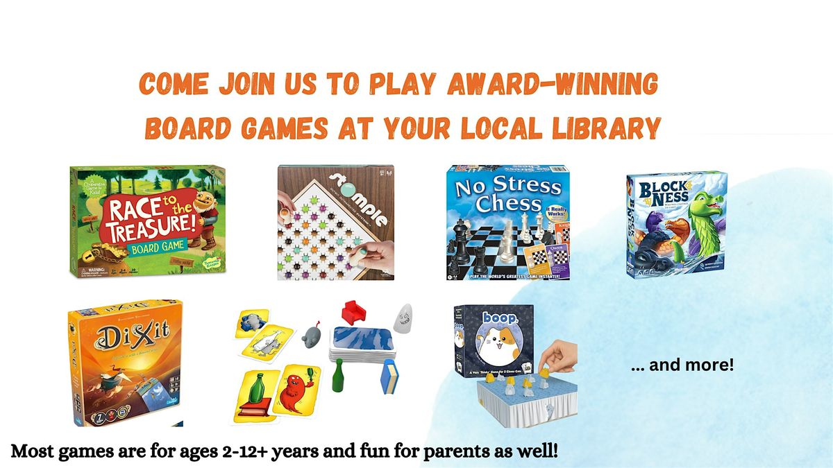 FREE EVENT: Award-Winning Board Games for 2+ to Teens