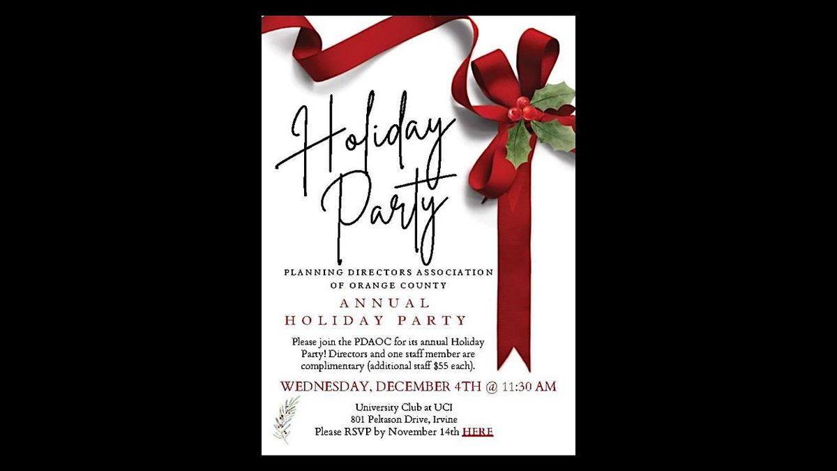 Annual PDAOC Holiday Party