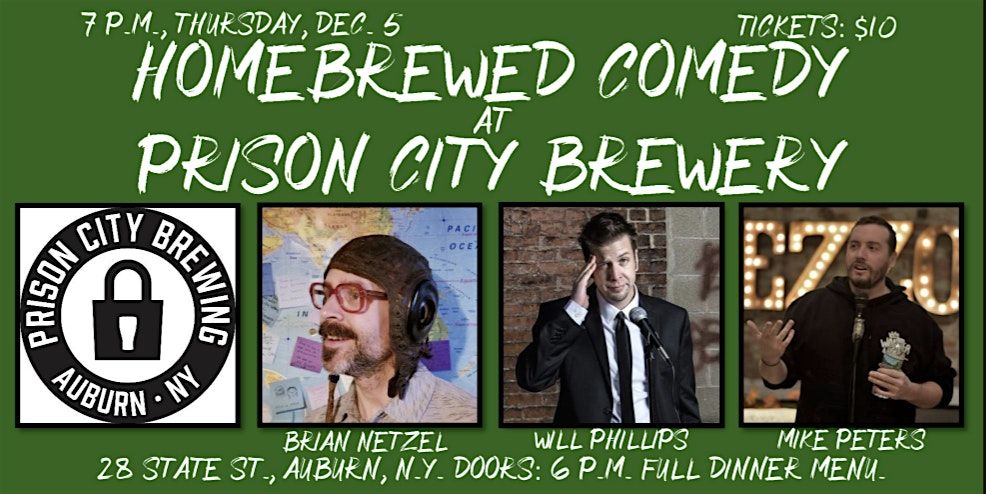 Homebrewed Comedy at Pr*son City Brewery