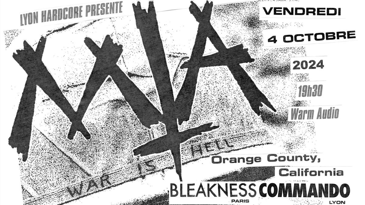 M.I.A (hardcore punk l\u00e9gendes - usa) + Bleakness + Commando @Warmaudio - Lyon