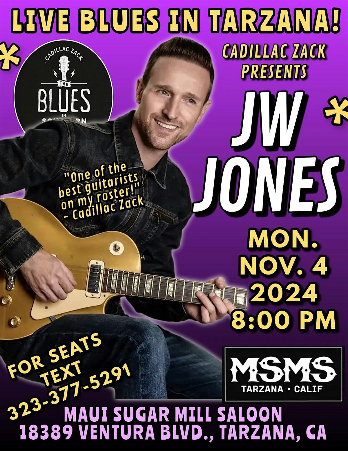 JW-JONES - Blues Guitar master from Canada - in Tarzana!