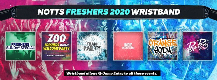 Notts Freshers Invasion 2020 Wristband