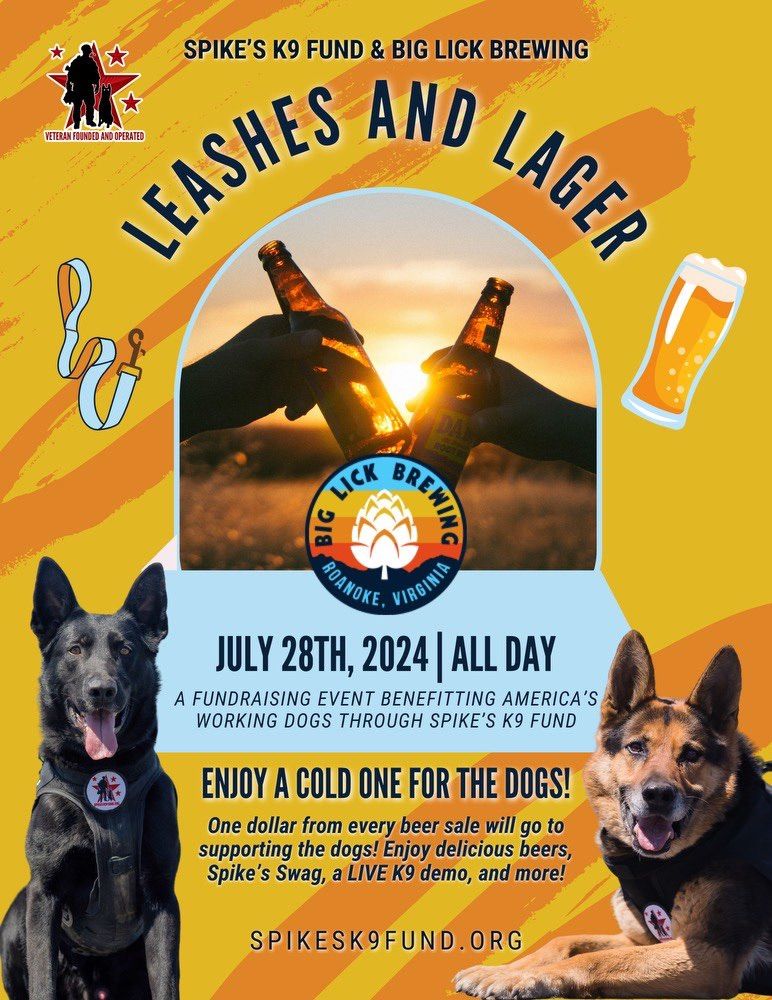 Leashes and Lagers: Spike's K9 Pints for a Purpose