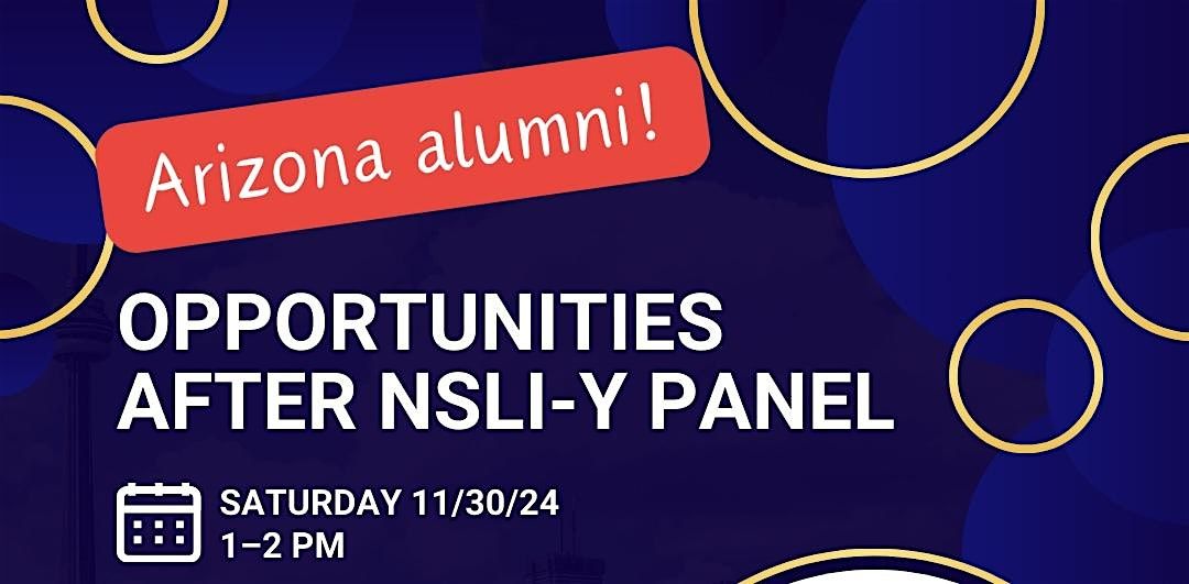 Arizona: Opportunities after NSLI-Y Panel