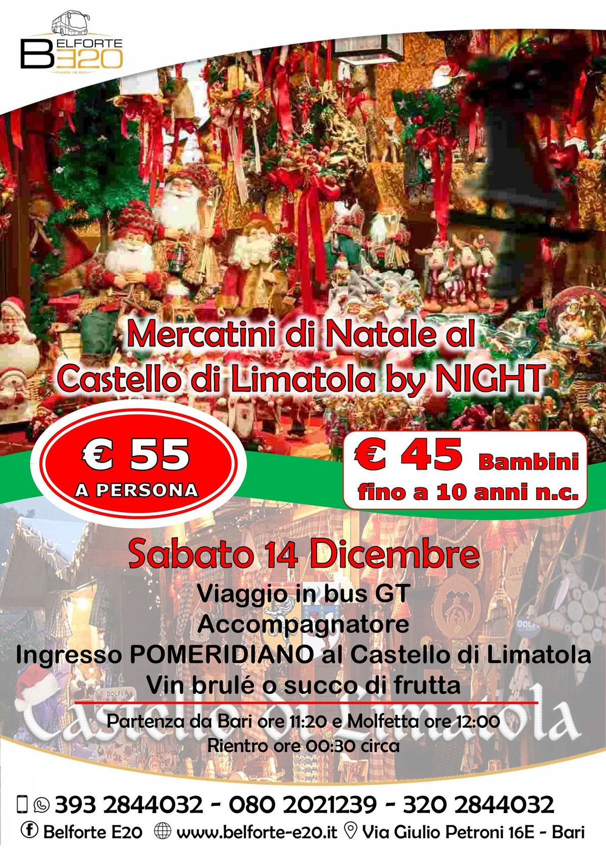 Mercatini di Natale al Castello di Limatola By Night 14 Dicembre 2024 By BE20