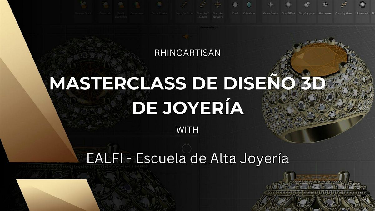 Masterclass de dise\u00f1o 3D de joyer\u00eda con RhinoArtisan