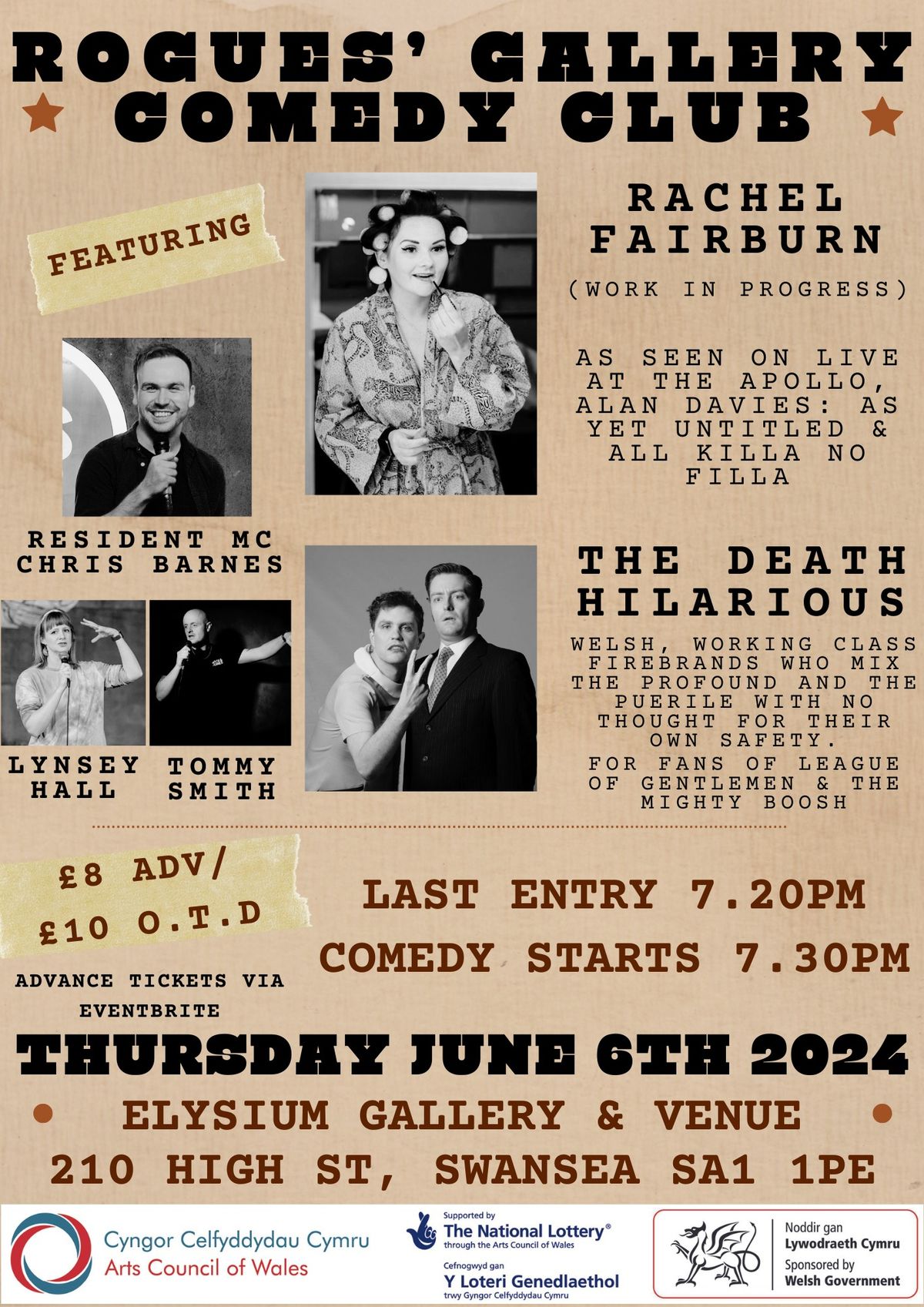 Rogues' Gallery Comedy Club: Rachel Fairburn + The Death Hilarious + Lynsey Hall + Tommy Smith
