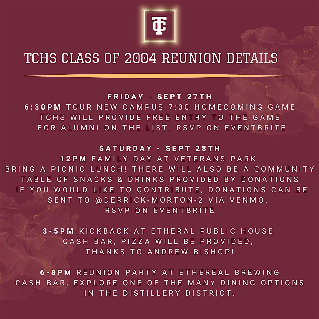 TCHS Class of 2004 Class Reunion