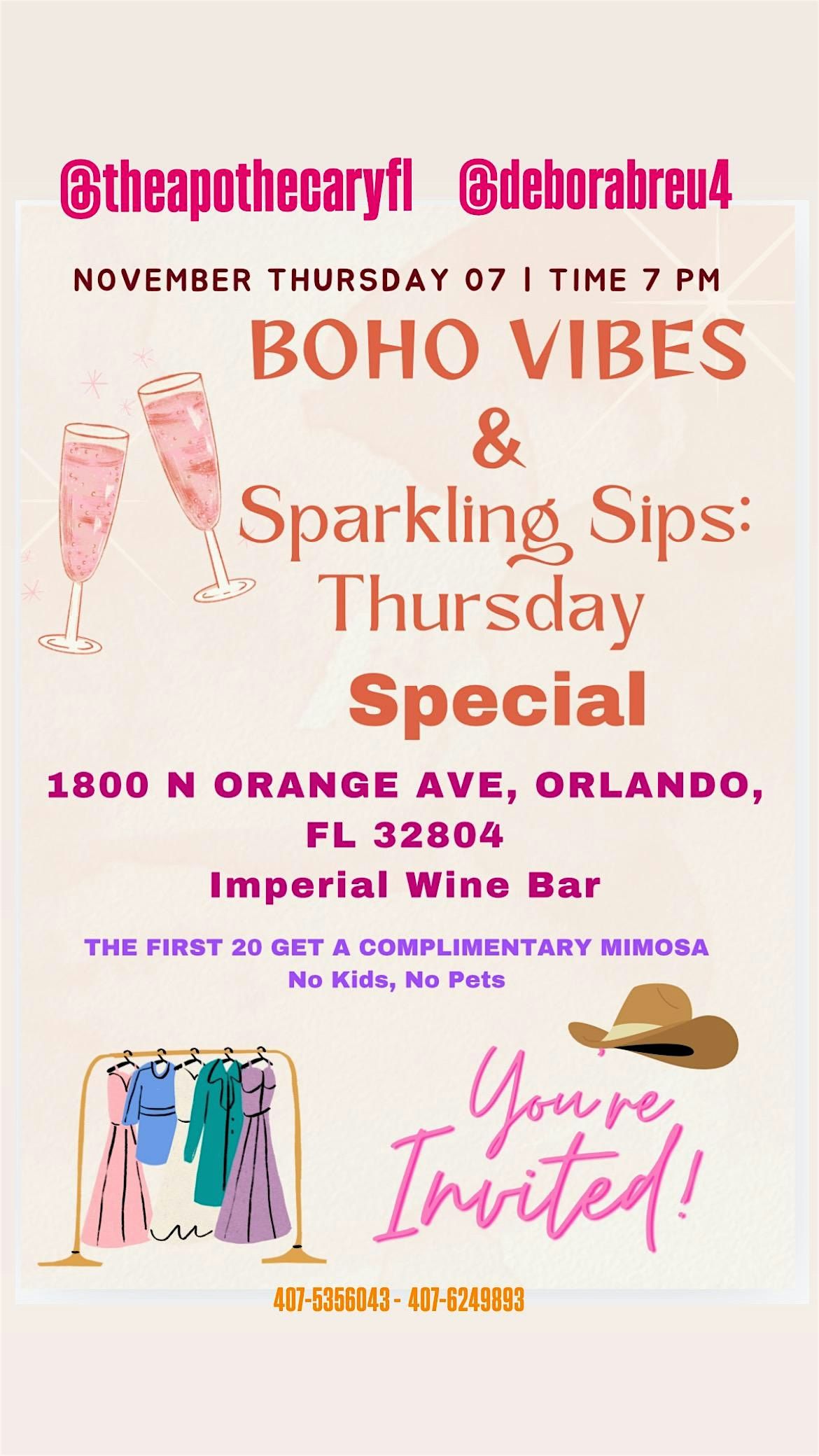 Boho Vibes & Sparkling Sips: Thursday Special  (Fashion Show)