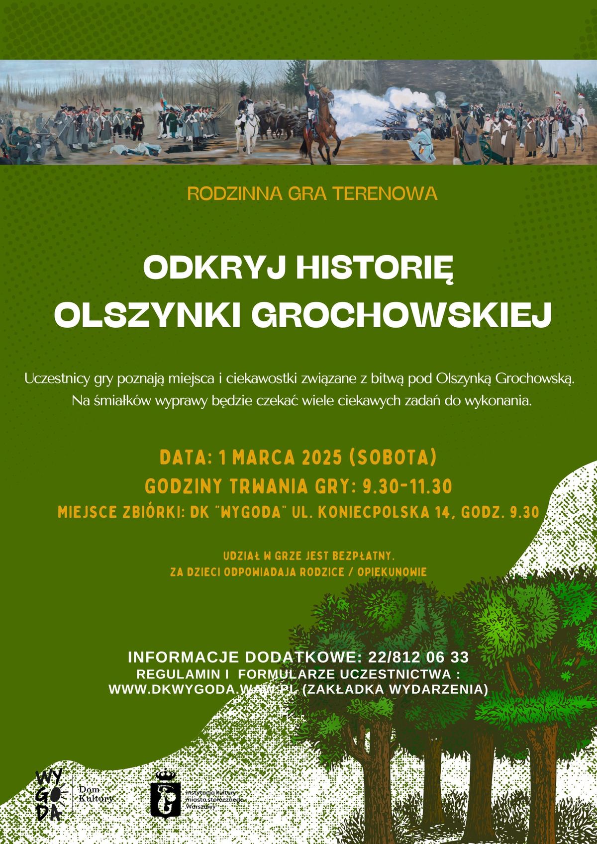 \u201cOdkryj Histori\u0119 Olszynki Grochowskiej\u201d \u2013 rodzinna gra terenowa.