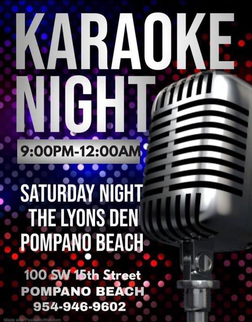 Lyons Den Karaoke Tonight!