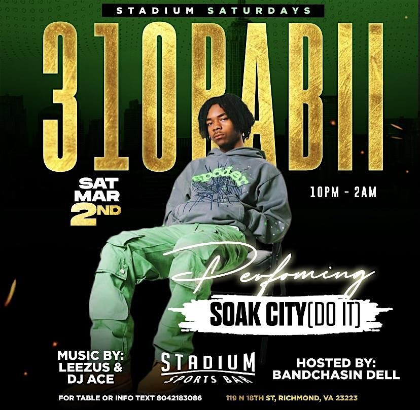 310 Babii at Stadium Bar & Lounge RVA ~ SAT Mar 2nd