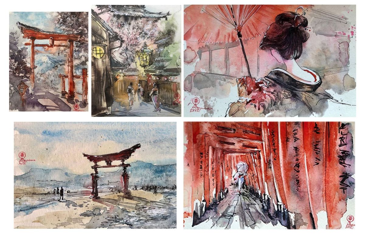 LEARN URBAN SKETCHING TECHNIQUES: FOCUS ON JAPAN