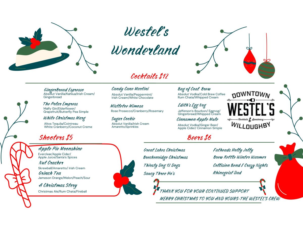 Westel's Wonderland Christmas Bar