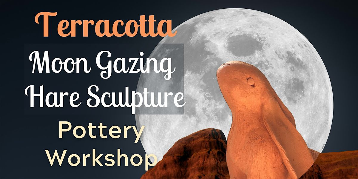 Terracotta Moon Gazing Hare Sculpture Pottery Workshop