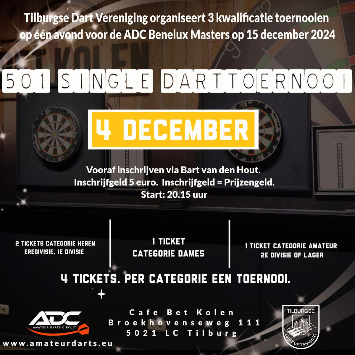 Kwalificatie toernooien ADC Benelux Masters 