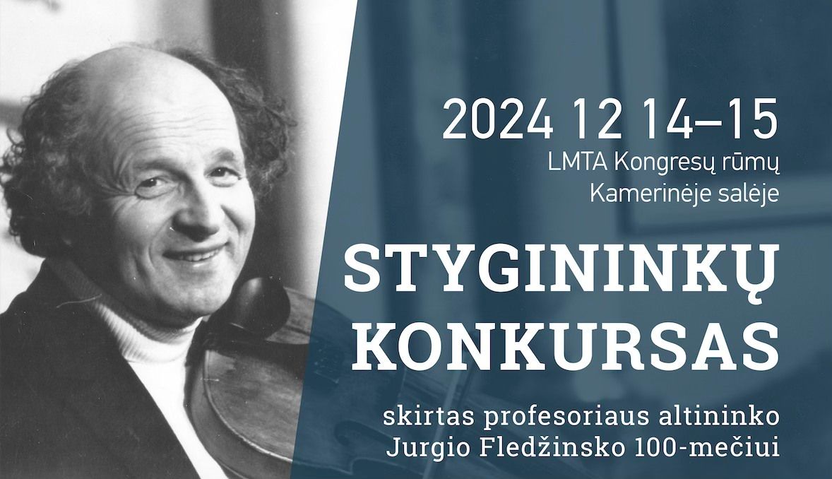 STYGININK\u0172 KONKURSAS, SKIRTAS PROF. ALTININKO JURGIO FLED\u017dINSKO 100-ME\u010cIUI