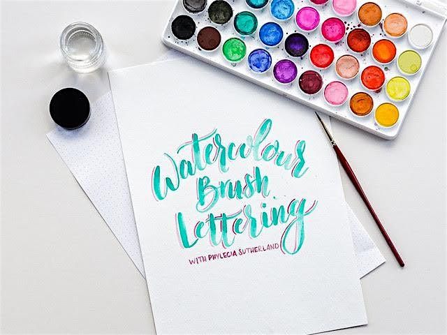 Watercolour Brush lettering