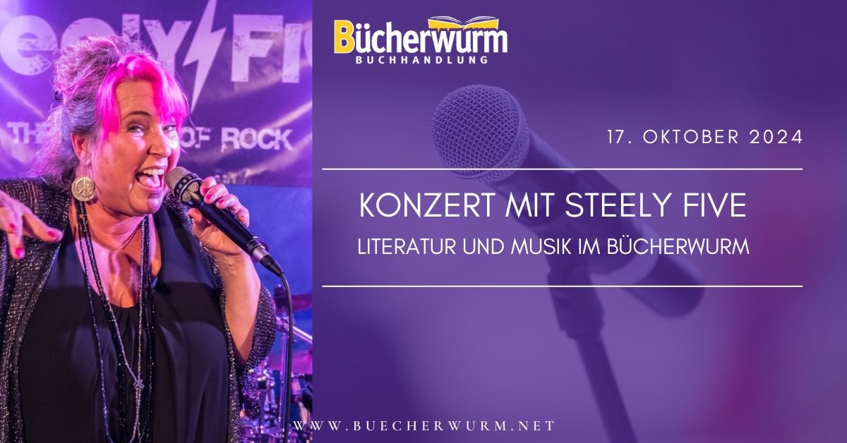 Musik und Literatur im B\u00fccherwurm mit Steely Five