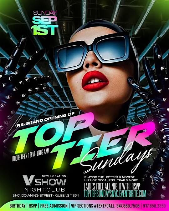 TOP TIER SUNDAYS AT V SHOW NIGHTCLUB