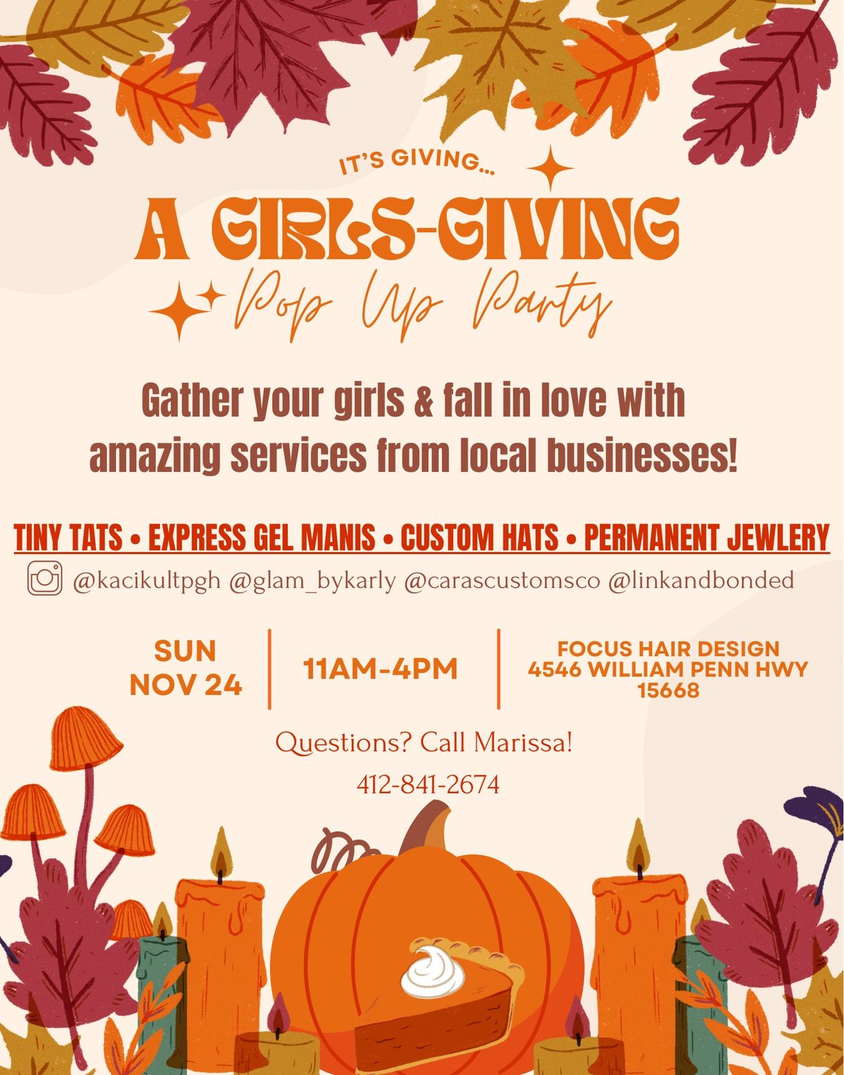 A Girls-Giving Pop Up Party