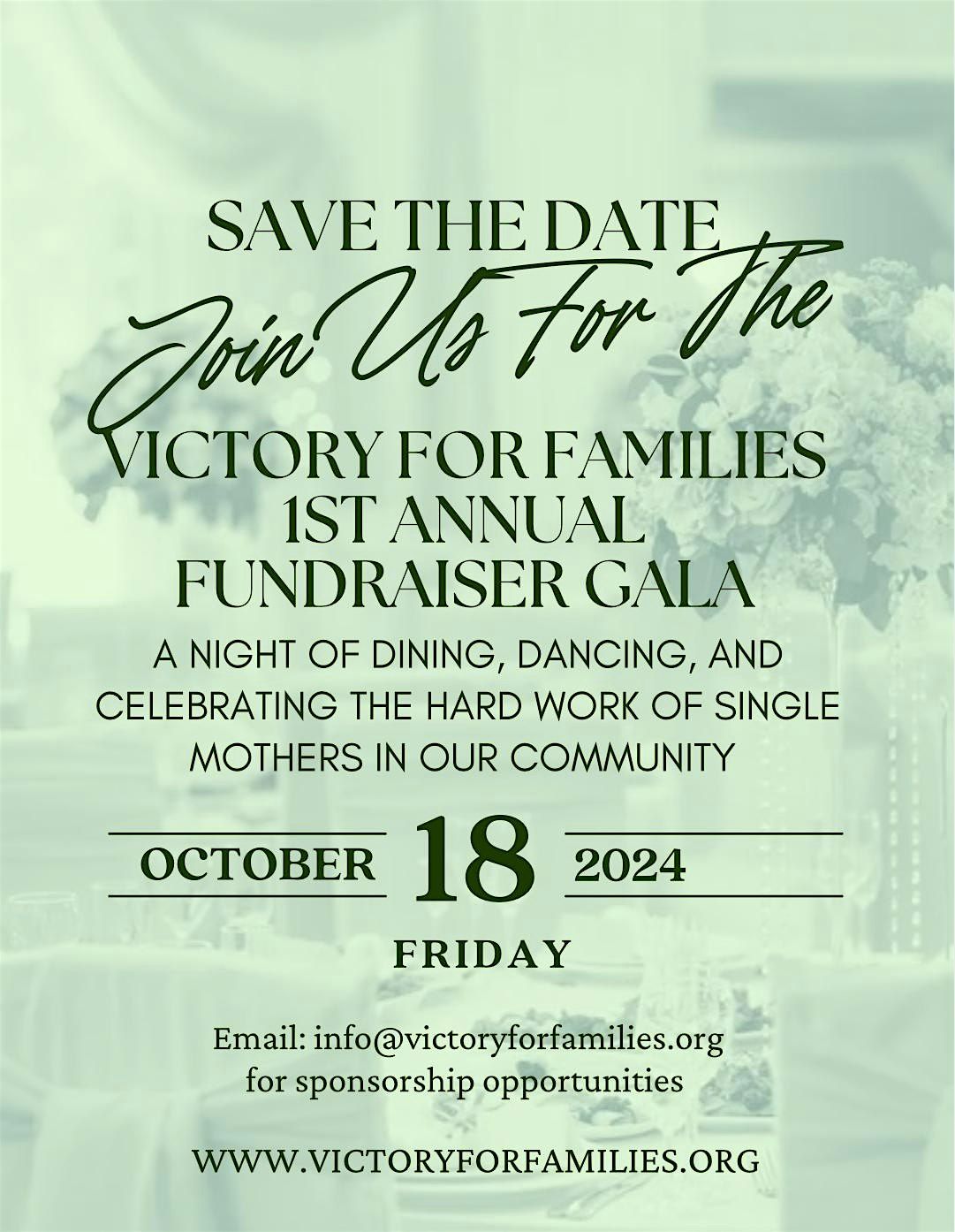 Victory For Families' Inaugural Fundraising Gala