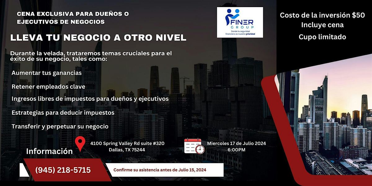 Seminario Para Due\u00f1os y Ejecutivos de Negocios