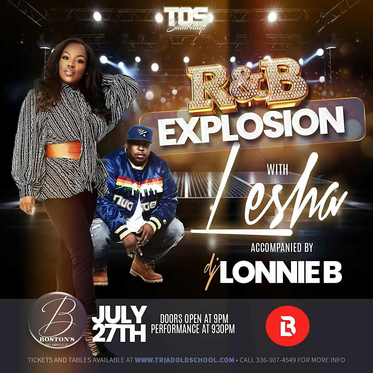 TOS SATURDAY'S PRESENTS R&B EXPLOSION - LESHA\/DJ LONNIE B