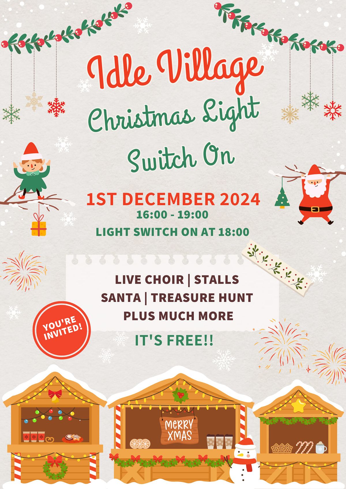 Idle Village Christmas Light Switch On