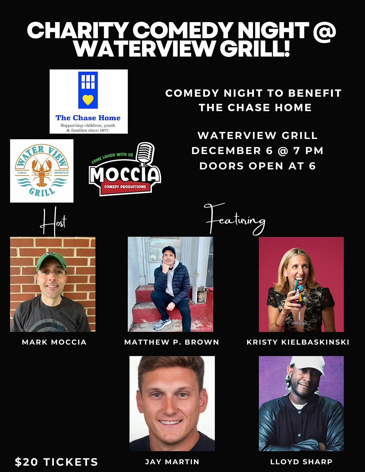 Charity Comedy @ Water View Grill Portsmouth to benefit the Chase Home!