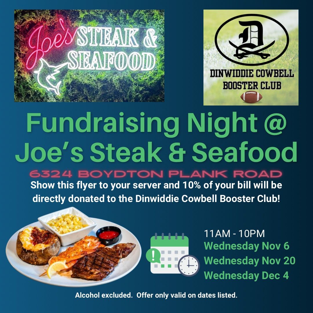 Dinwiddie Cowbell Booster Football Fundraising at Joe\u2019s Steak & Seafood