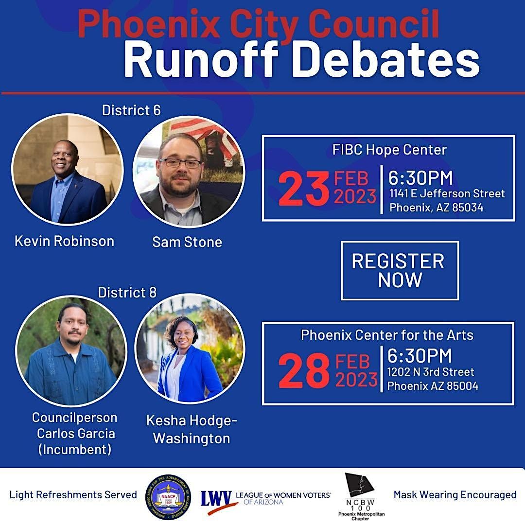 Phoenix City Council Runoff Debate District 6, First Institutional