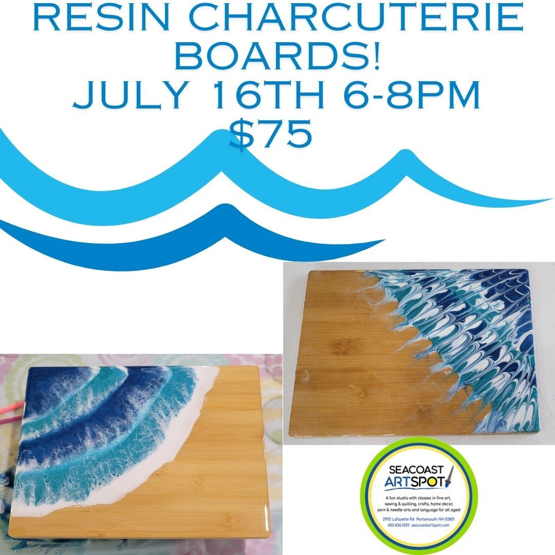 Resin Art Workshop: Charcuterie Board! $75