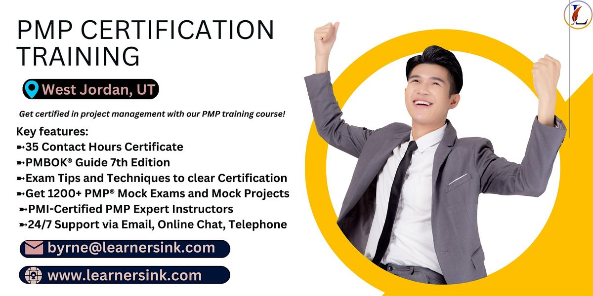 Confirmed 4 Day PMP Bootcamp In West Jordan, UT