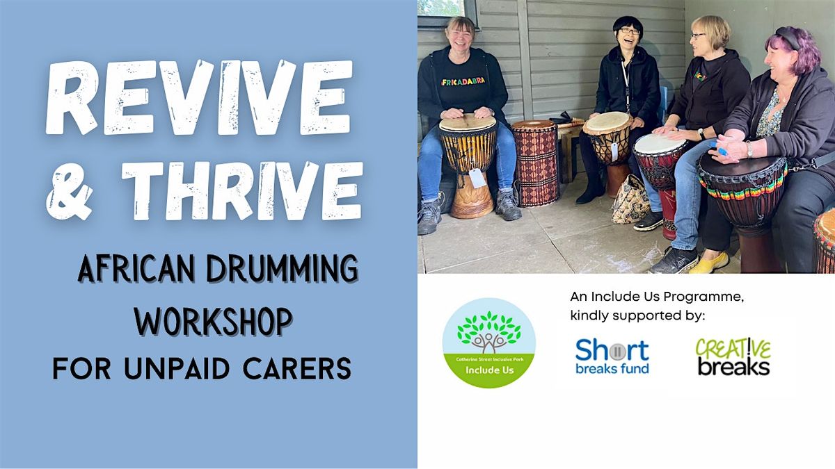 FREE African Drumming Workshop for unpaid carers (caring for an adult)
