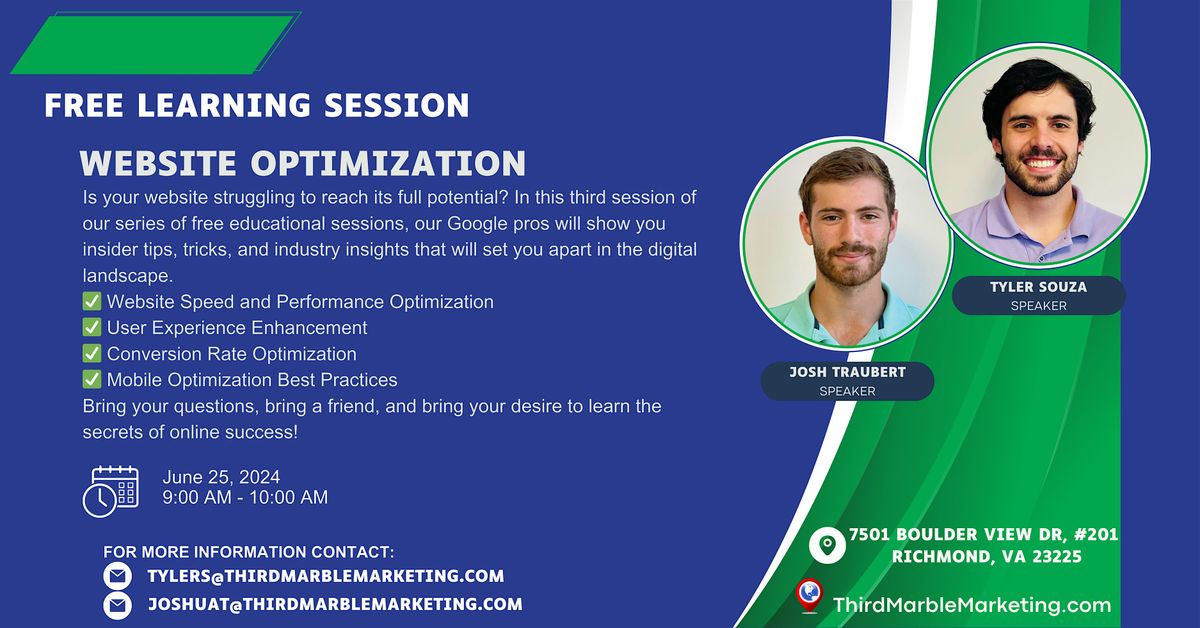 Free Learning Session: Website Optimization