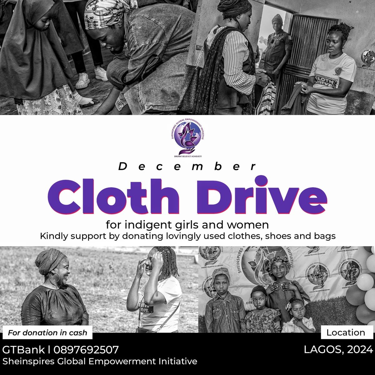 Sheinspires Global Empowerment Initiative Cloth Drive