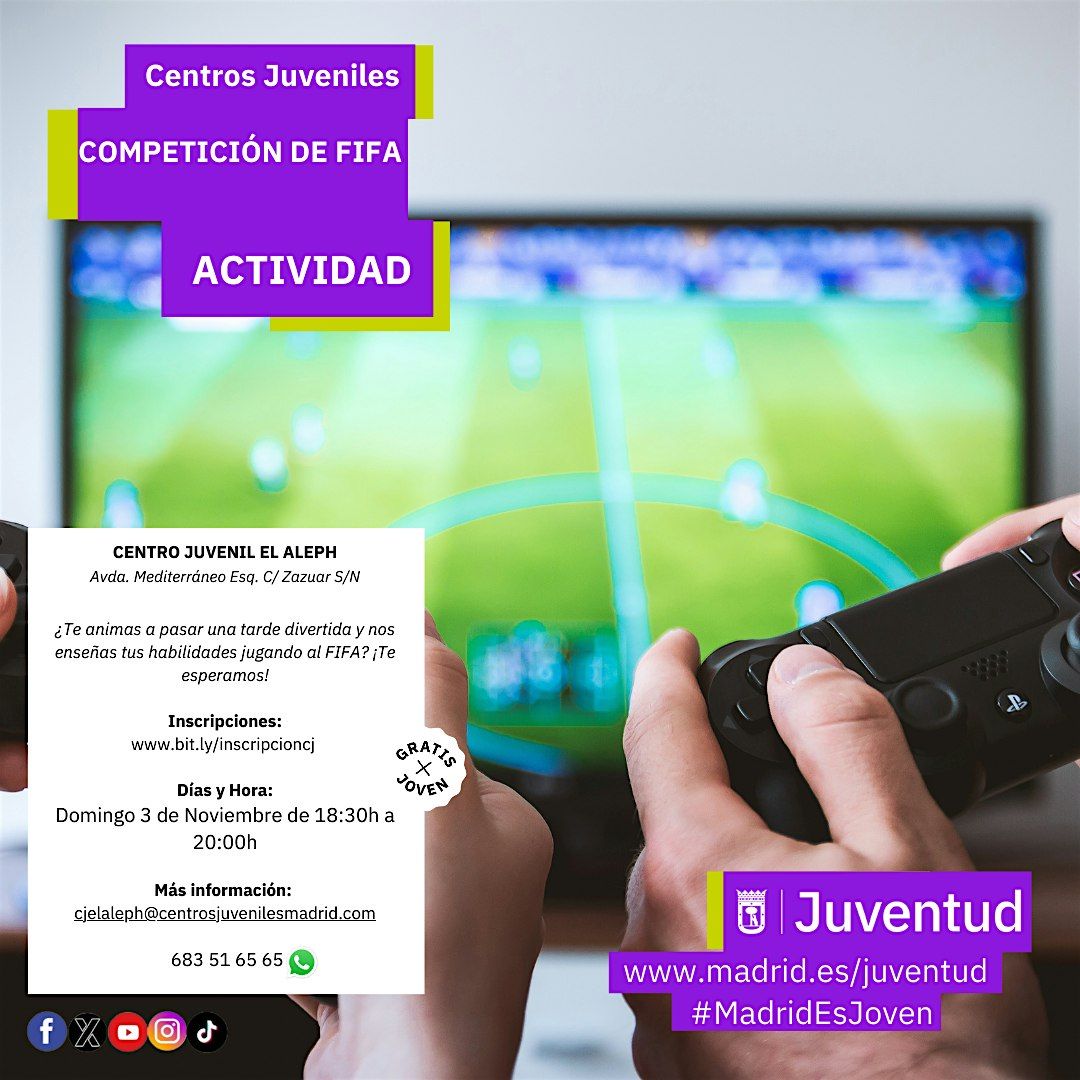 COMPETICI\u00d3N DE FIFA (DE 14 A 30 A\u00d1OS) GRATIS