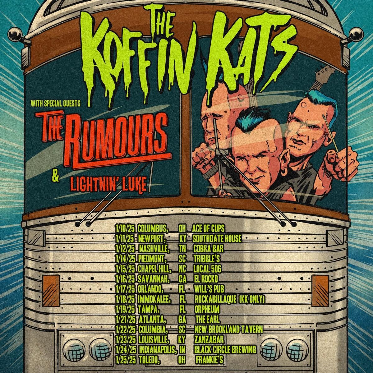 Koffin Kats | The Rumours | Lightnin' Luke | At the Cobra in Nashville!