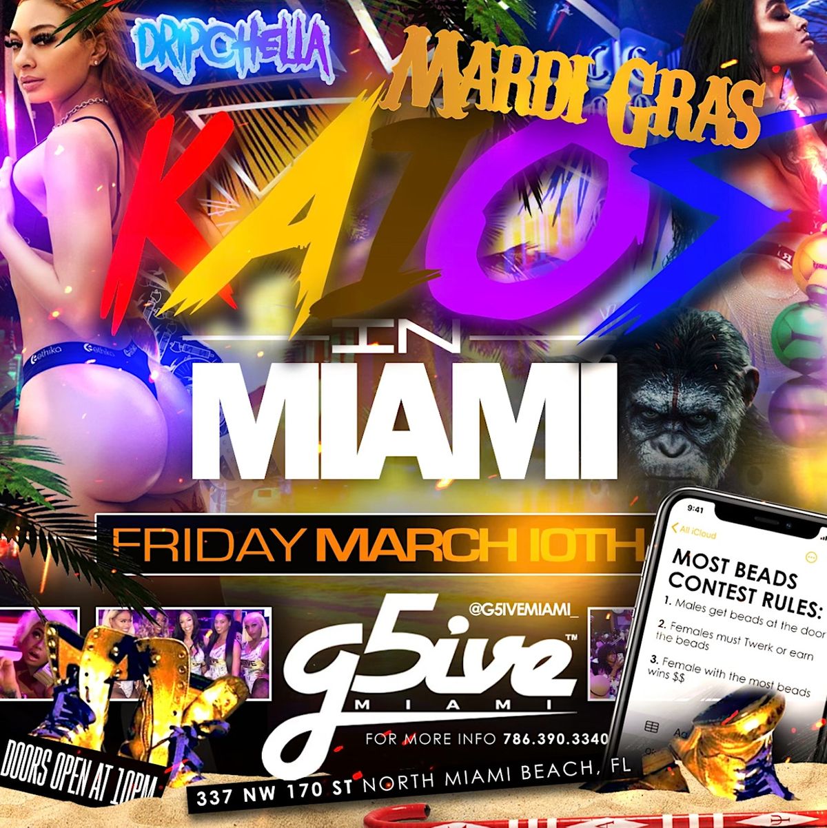 MARDI GRAS x KAIOS IN MIAMI (HOSTED BY THE GREEKS)