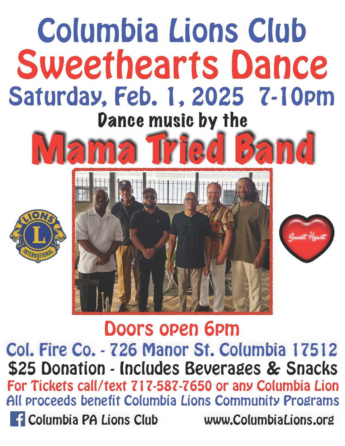 Sweethearts Dance featuring Mama Tried - Columbia Lions Club